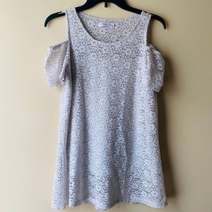 White floral off the shoulder dress